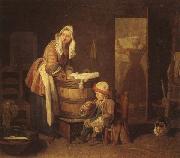 jean-Baptiste-Simeon Chardin The Washerwoman painting